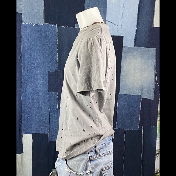 Forever 21 Mens Distressed Short Sleeve T Shirt Sz M - Picture 5 of 6